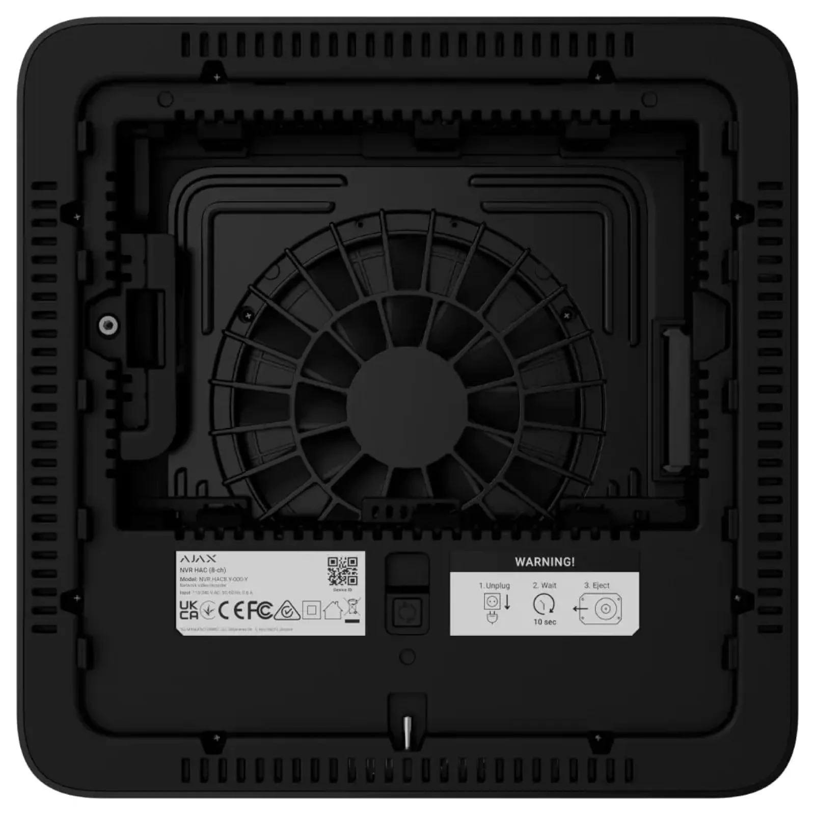 Відеореєстратор Ajax NVR HAC (8ch) (8EU) ASP Black UA