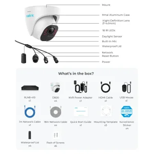 Комплект відеоспостереження Reolink RLK8-800D4-A-V2 UA