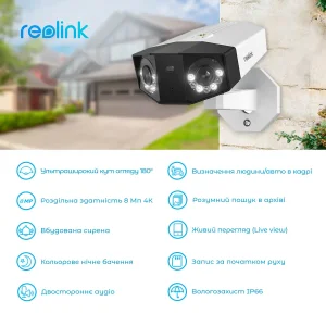 IP камера Reolink Duo Series P730 (Duo 2 PoE) UA