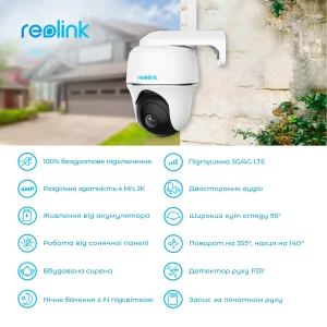 IP камера Reolink Go PT Plus без солнечной панели UA
