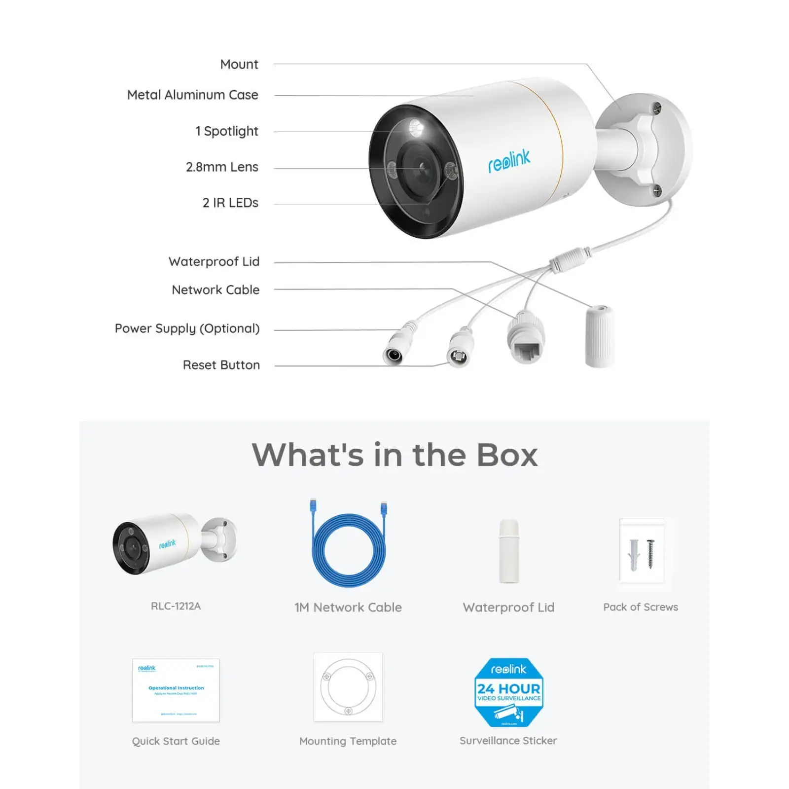 IP камера Reolink RLC-1212A UA