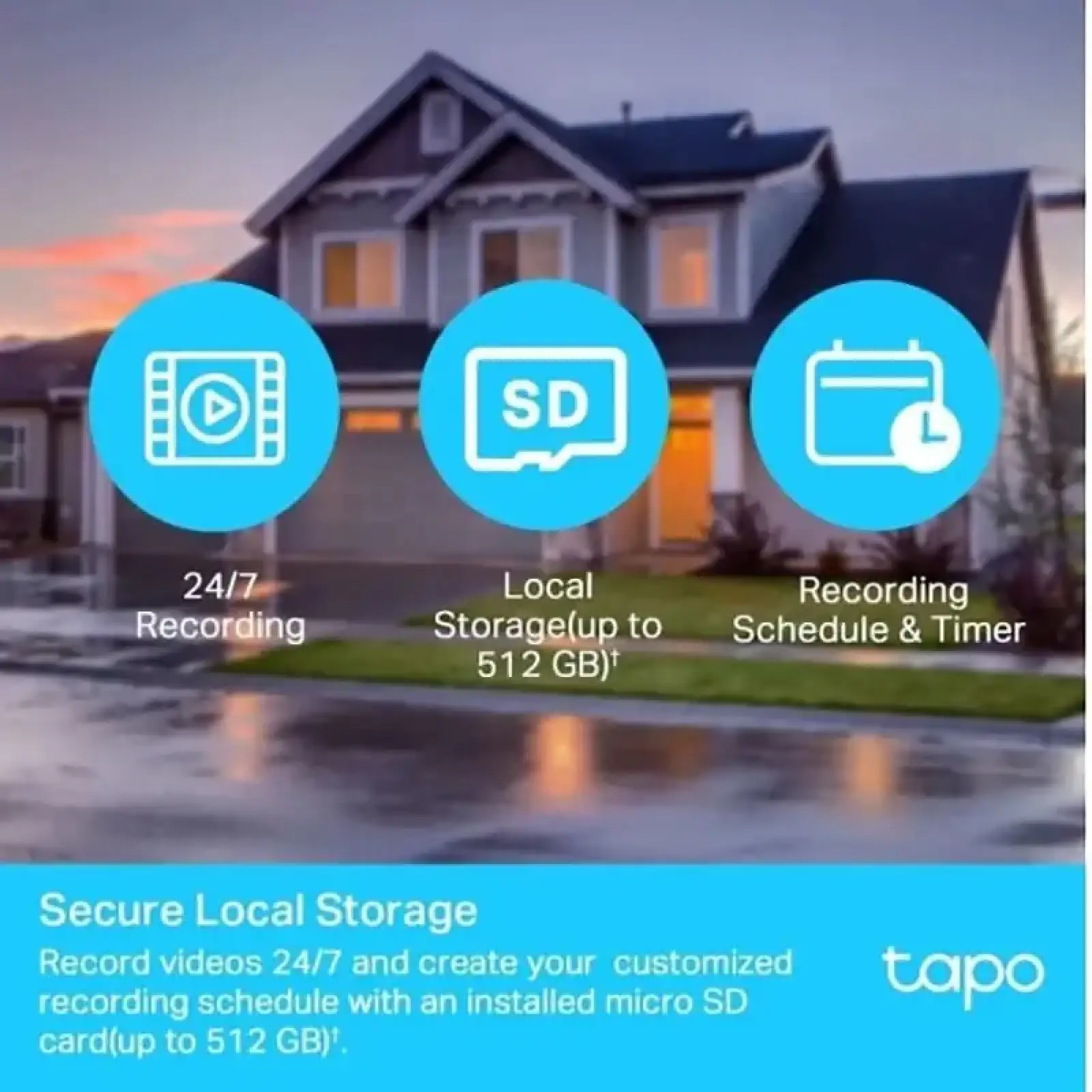 Зовнішня IP камера TP-Link Tapo C500 (1080p Full HD, 360°/130° View Range, H.264, IP65) UA