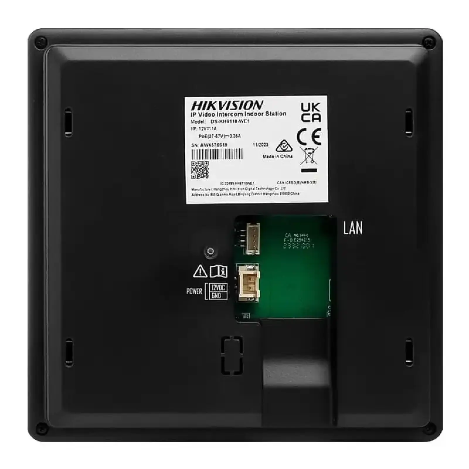 IP-видеодомофон Hikvision DS-KH6110-WE1 Black UA