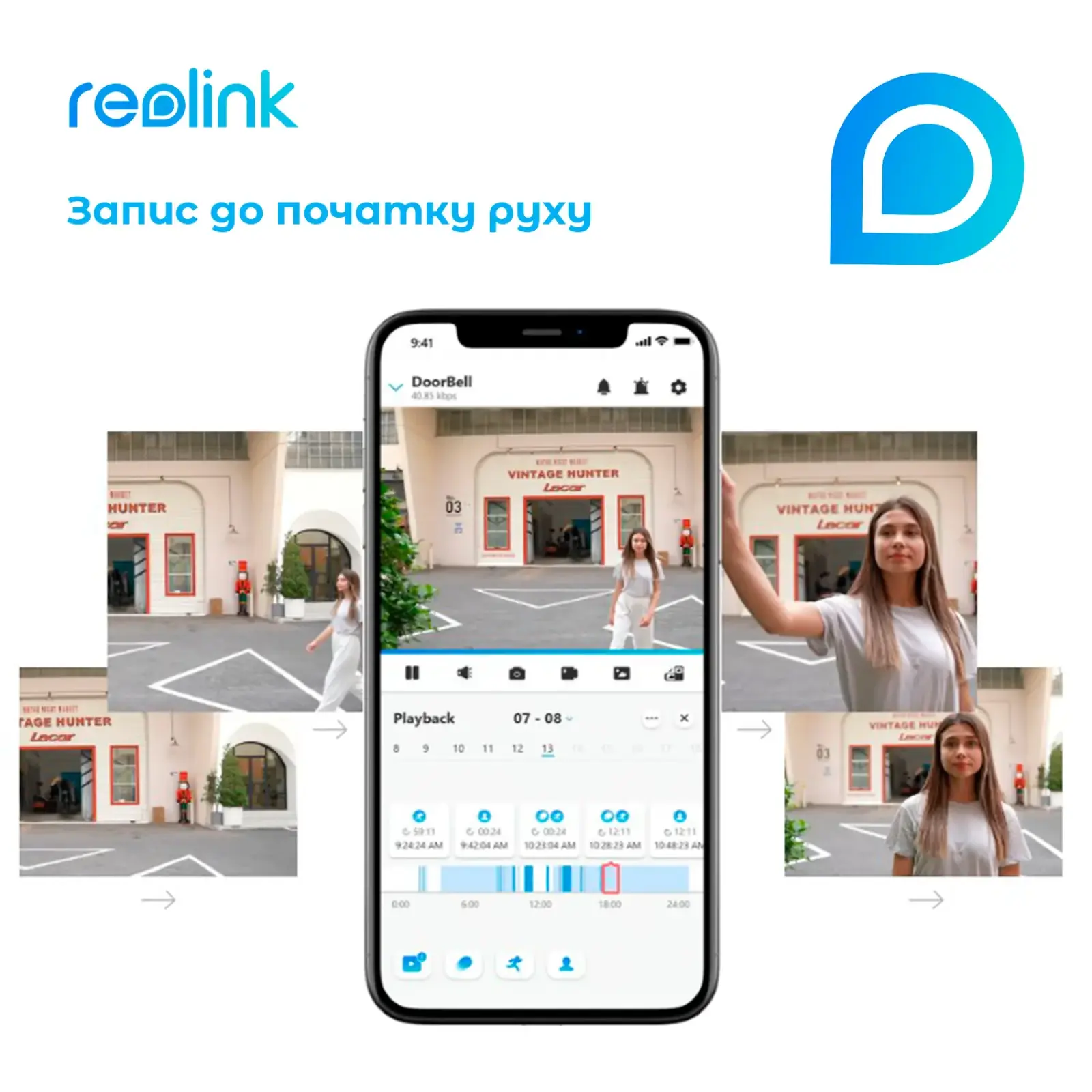 Видеозвонок Reolink D340W (Video Doorbell Wi-Fi) UA