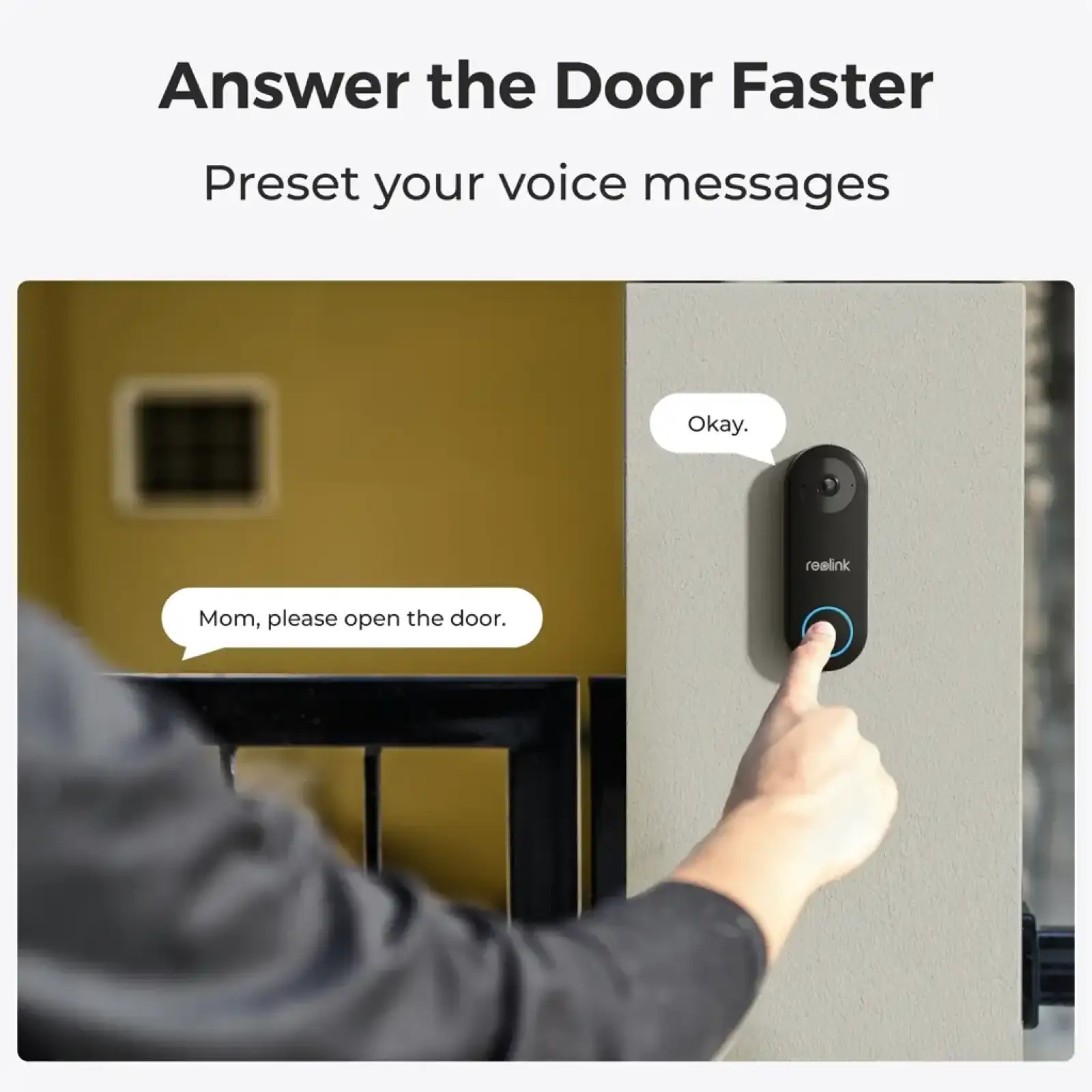 Видеозвонок Reolink D340P (Video Doorbell PoE) UA