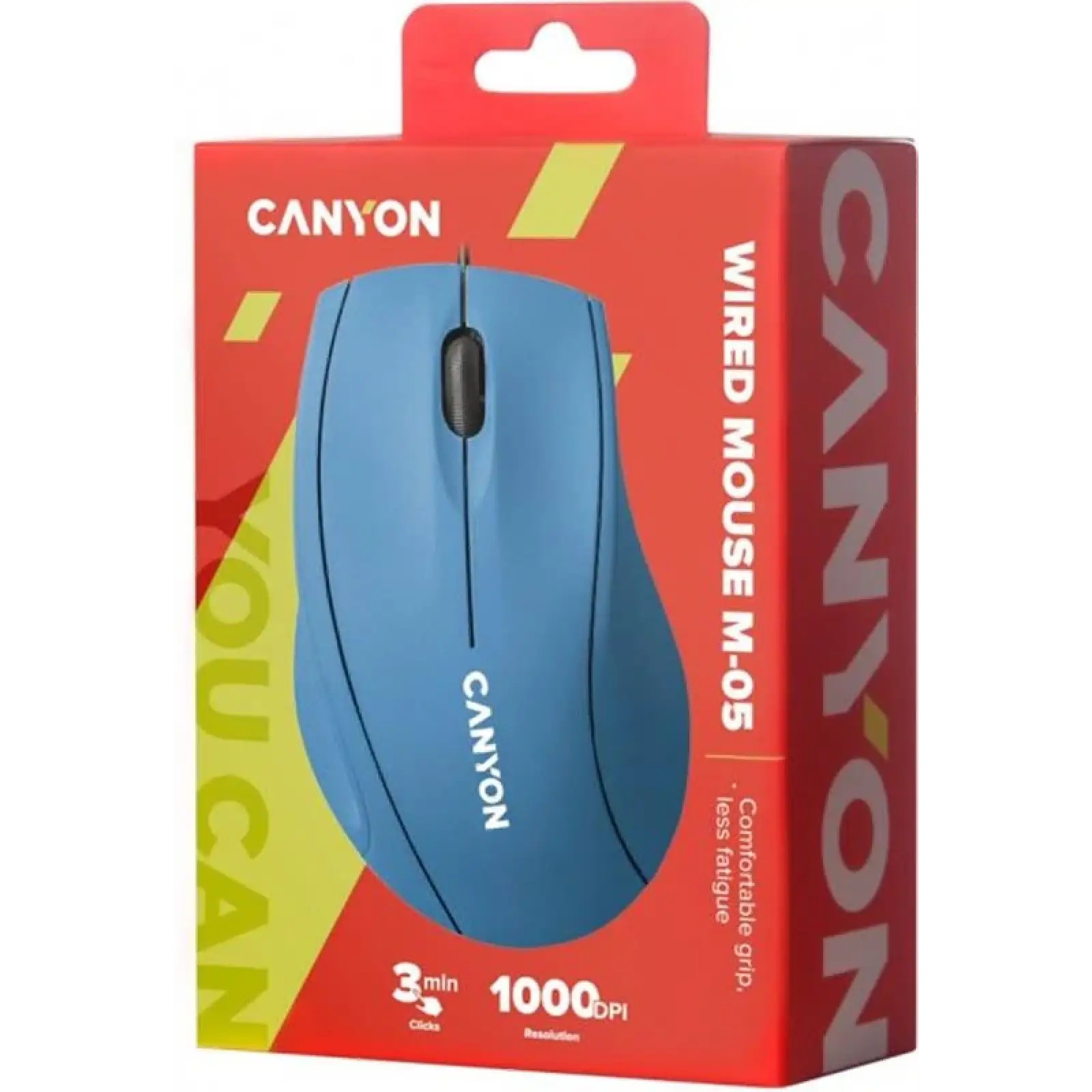 Мышь Canyon M-05 Light Blue (CNE-CMS05BX) USB UA