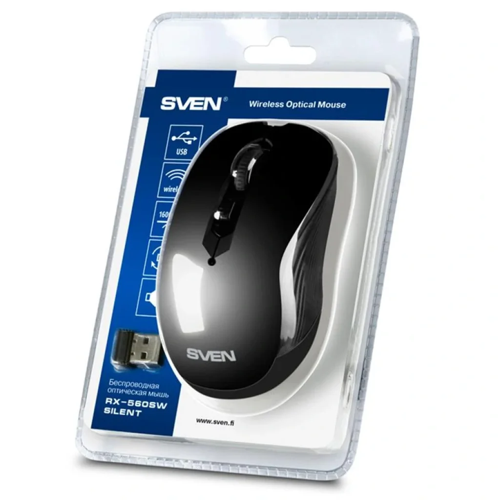 Миша бездротова Sven RX-560SW Black USB, 00530113 UA