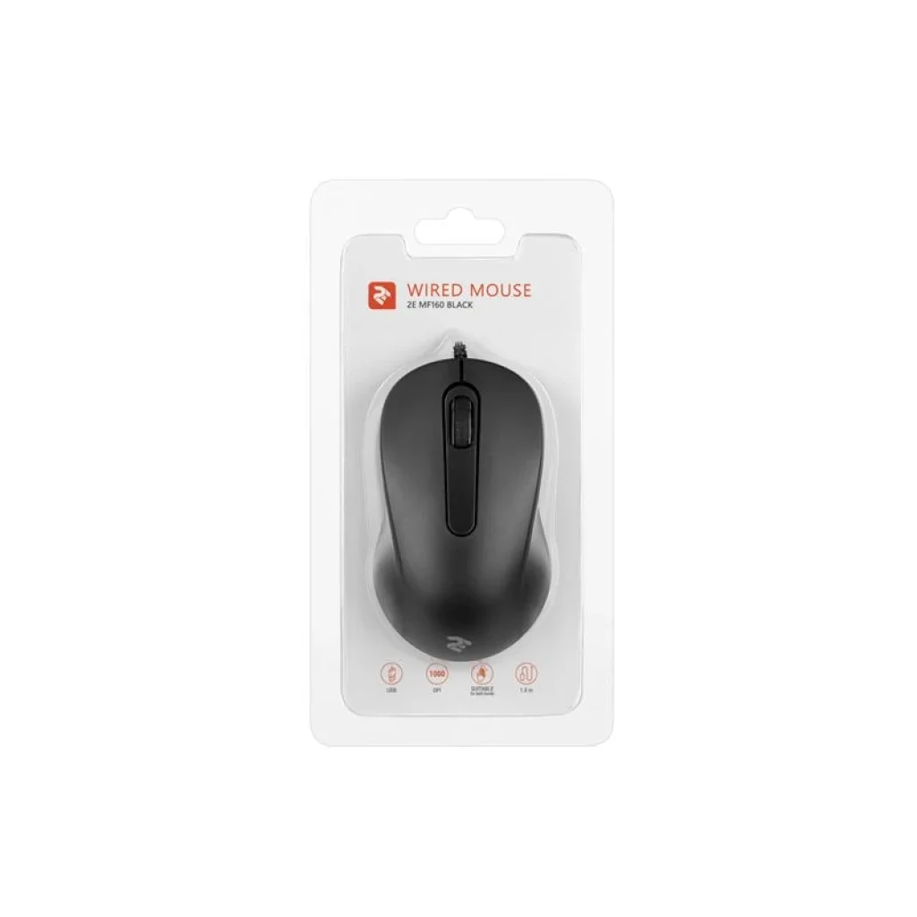 Миша 2E MF160 USB Black (2E-MF160UB) UA