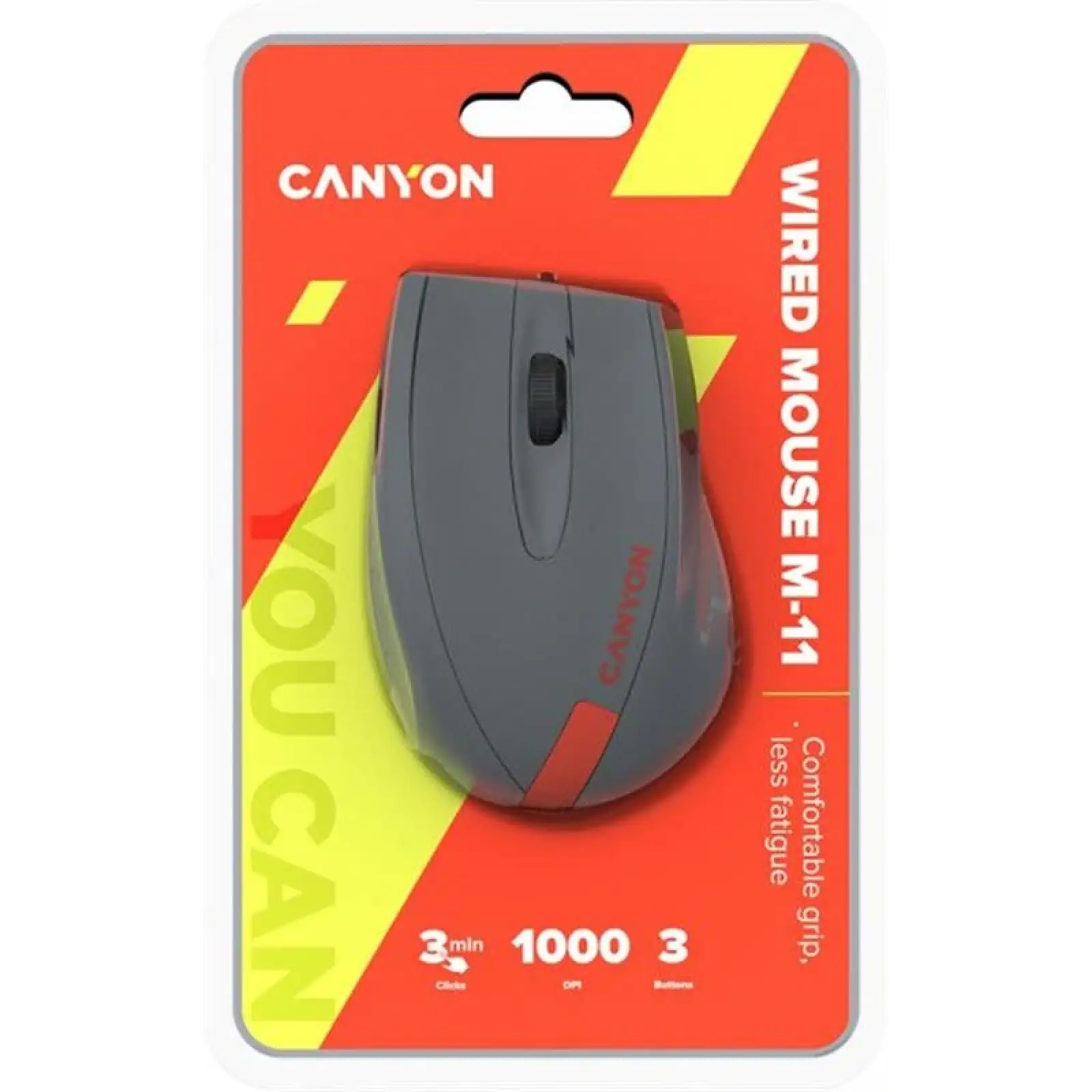Мышь Canyon CNE-CMS11DG Gray/Red USB UA