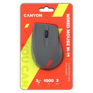 Мышь Canyon CNE-CMS11DG Gray/Red USB UA