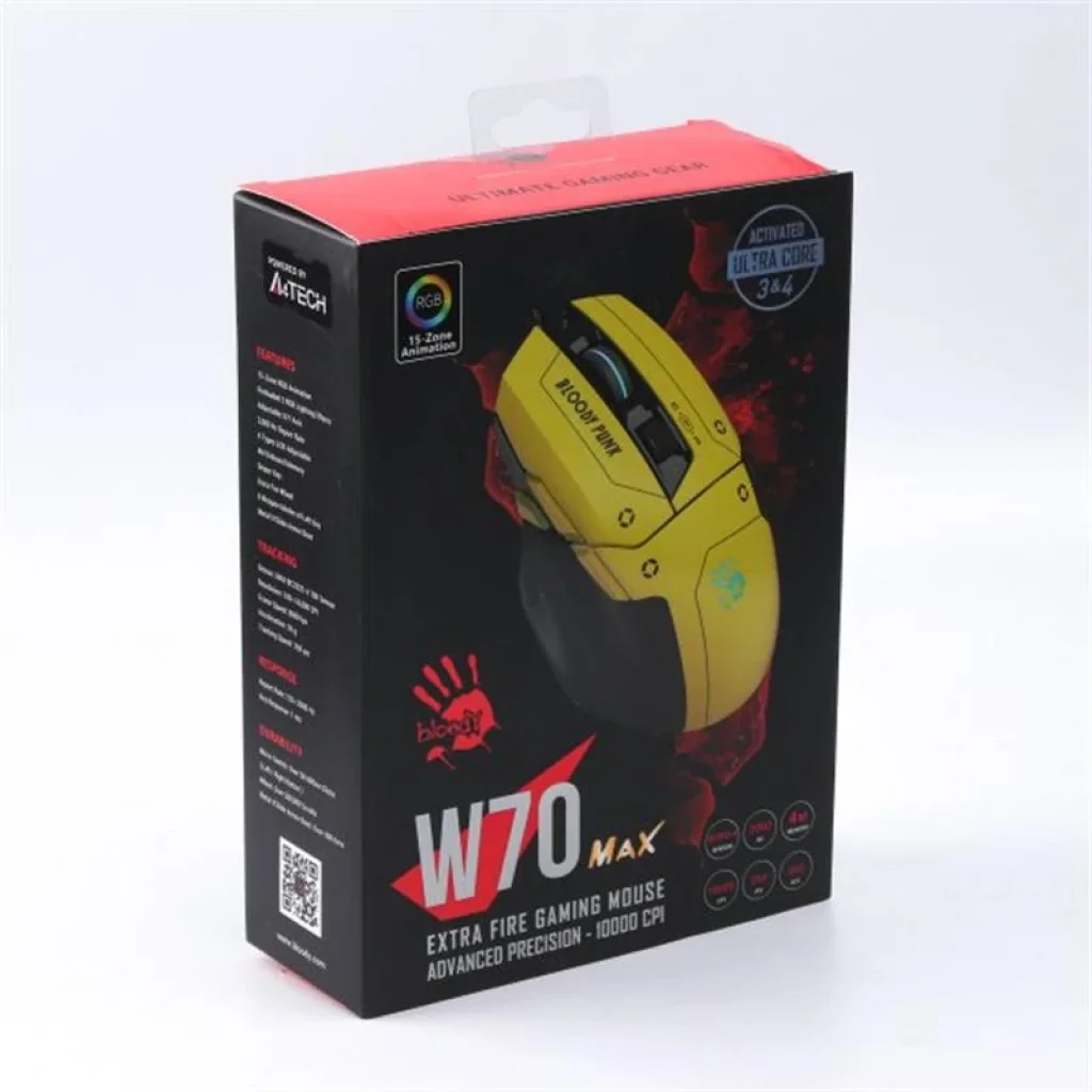 Миша A4Tech Bloody W70 Max Punk Yellow, W70 Max Bloody (Punk Yellow) UA