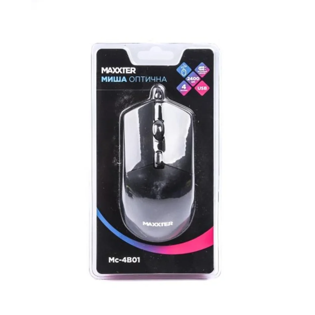 Миша Maxxter Mc-4B01 Black UA