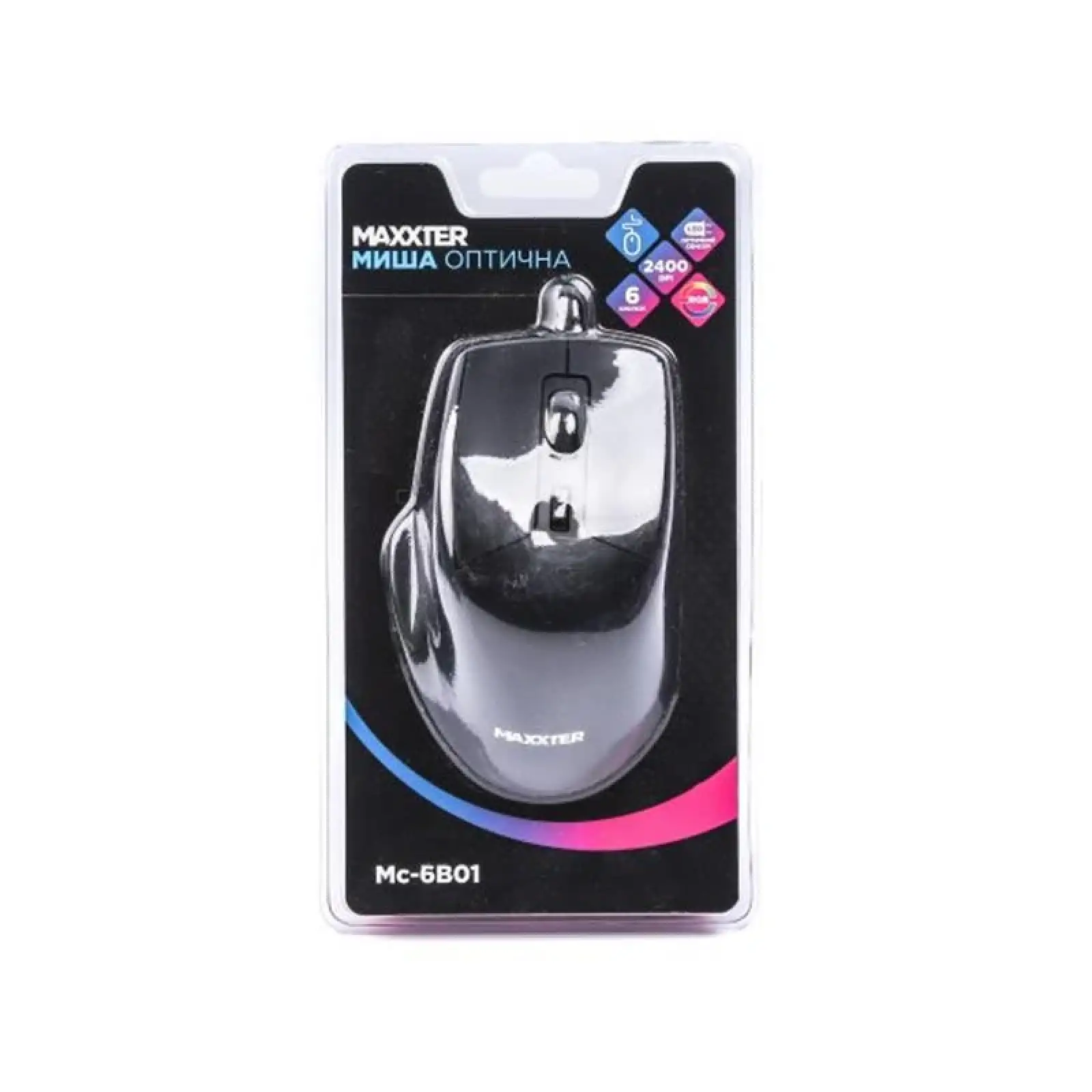 Мышь Maxxter Mc-6B01 Black UA