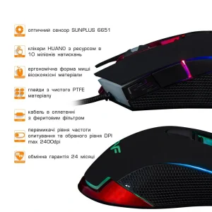 Мышь Frime Falcon Black USB (FMC1980) UA