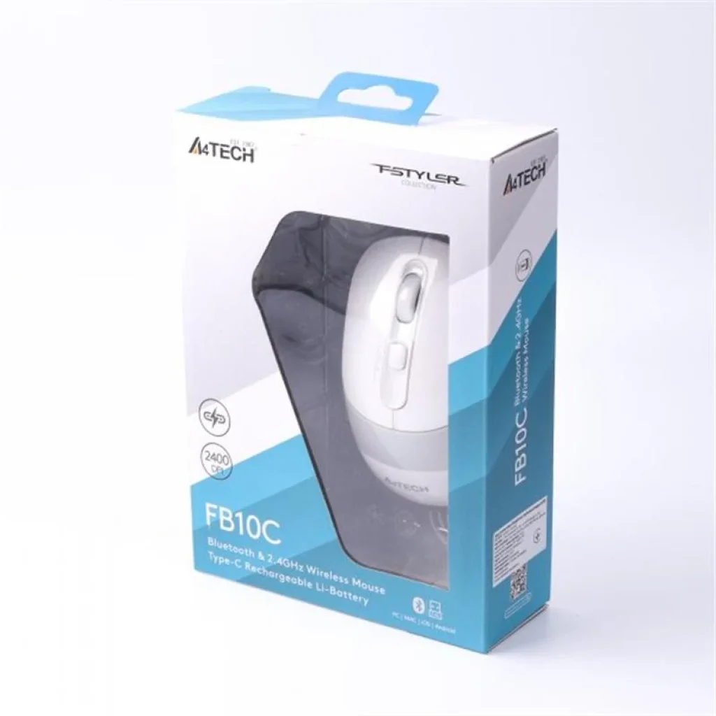 Миша бездротова A4Tech FB10C Grayish White USB, FB10C (Grayish White) UA