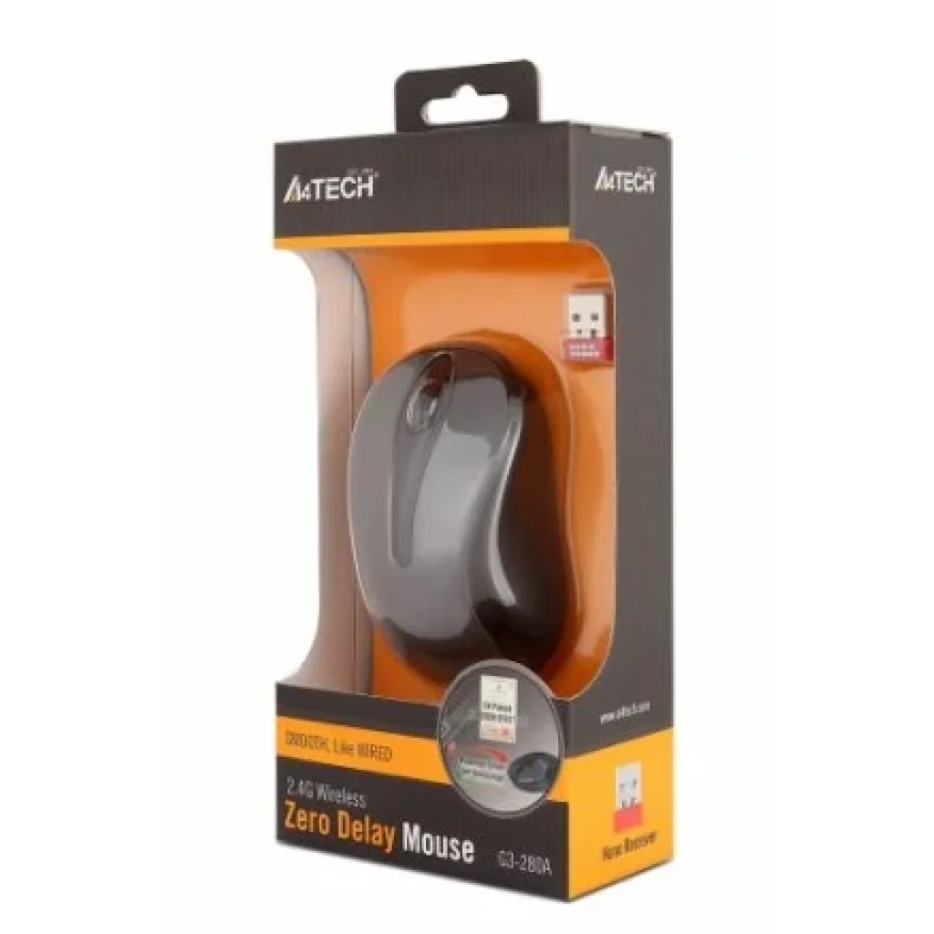 Миша бездротова A4Tech G3-280A Grey USB, G3-280A (Grey) UA
