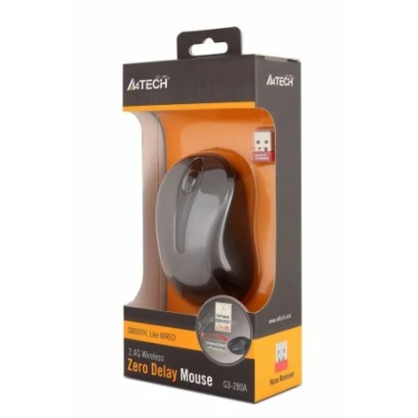 Мышь беспроводная A4Tech G3-280A Grey USB, G3-280A (Grey) UA