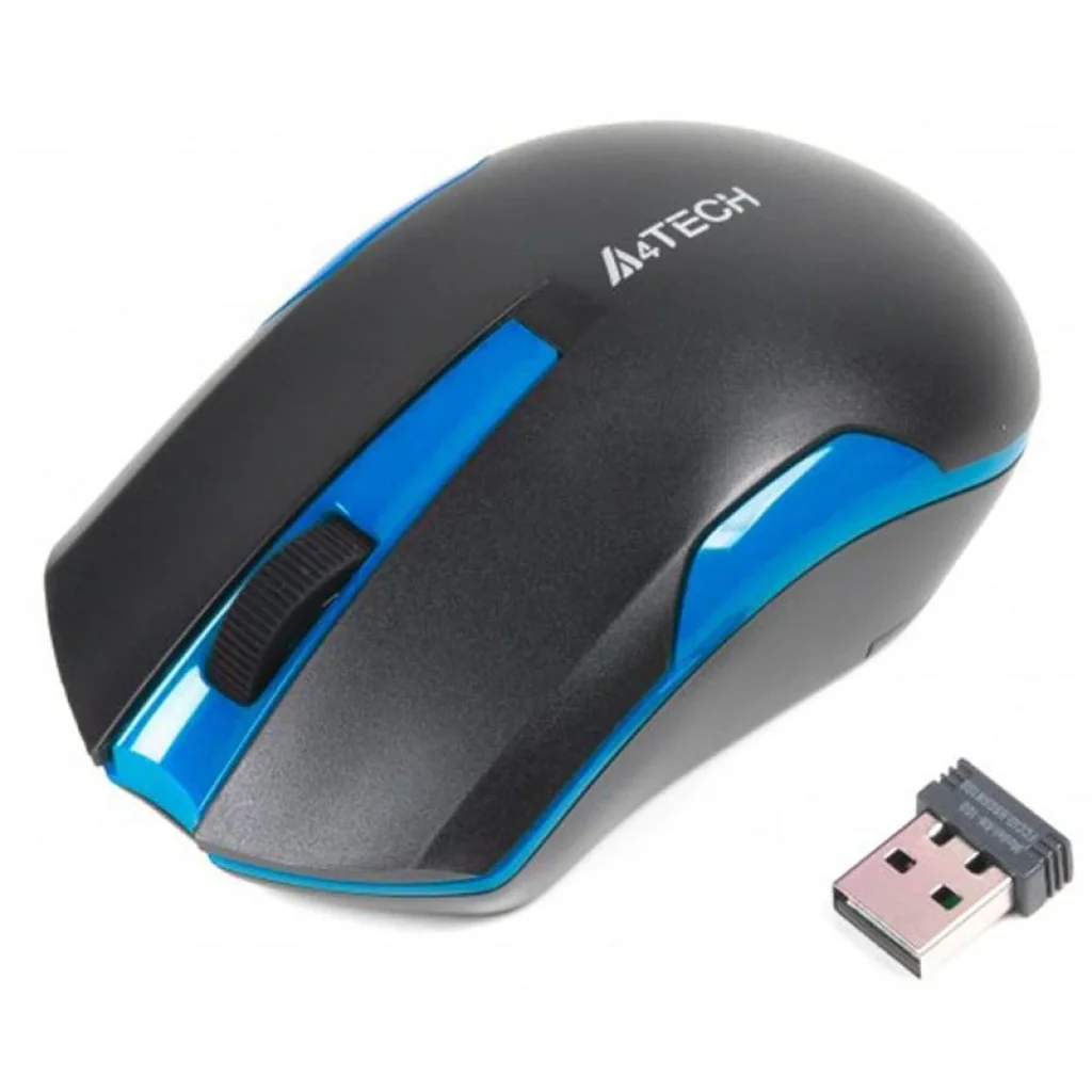 Миша бездротова A4Tech G3-200N Black/Blue USB V-Track, G3-200N (Black+Blue) UA
