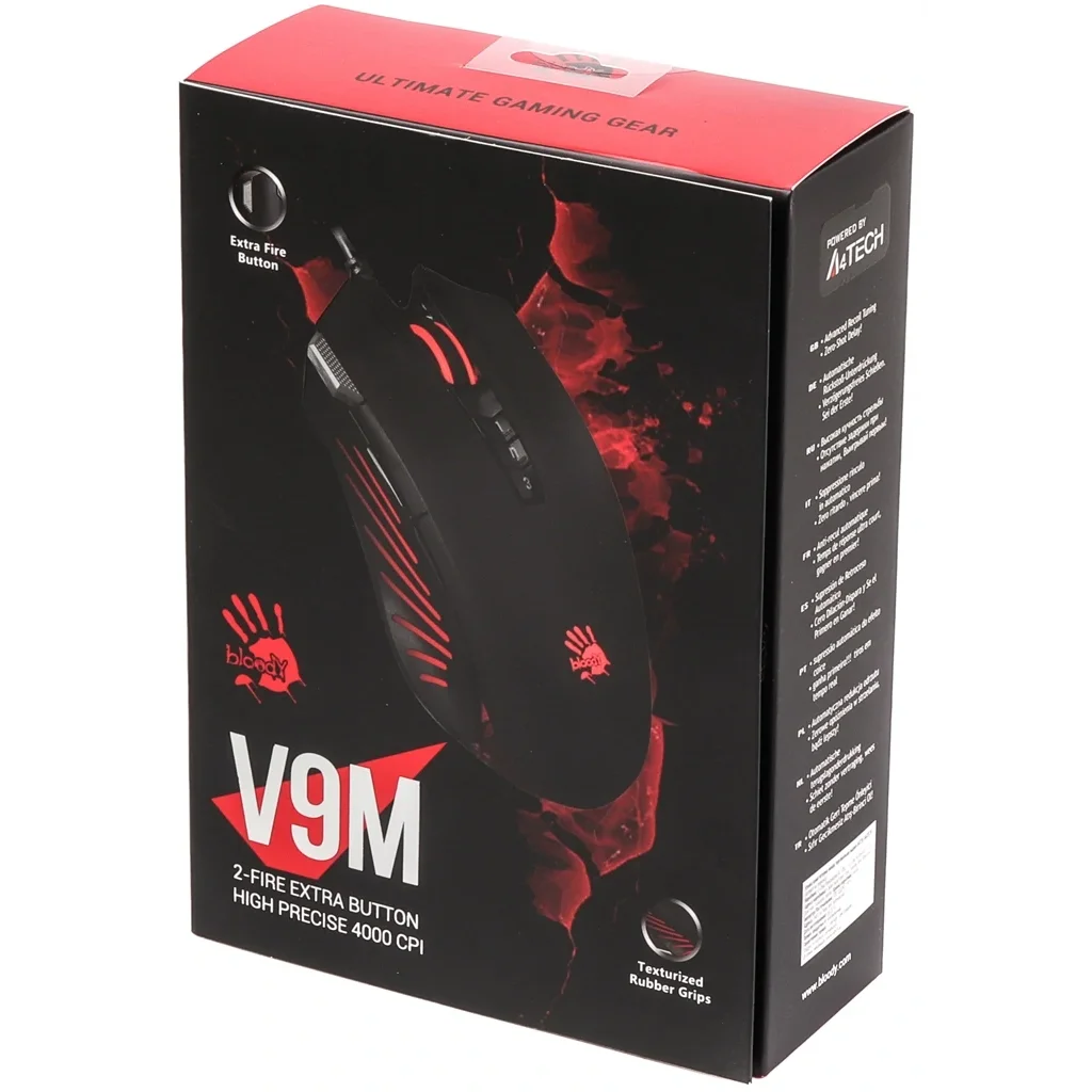 Мышь A4Tech V9M Bloody (Black) Extra Fire Button UA