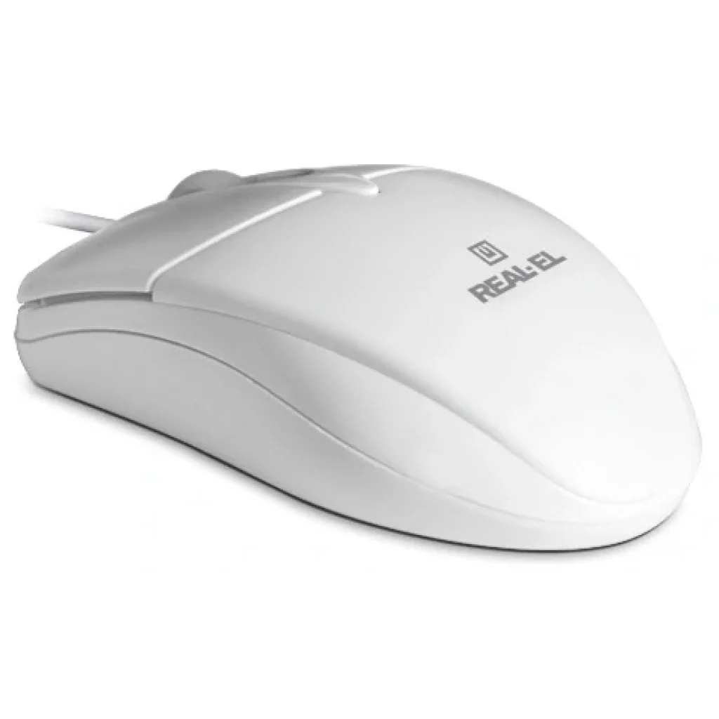 Мышь REAL-EL RM-211 White USB, EL123200014 UA