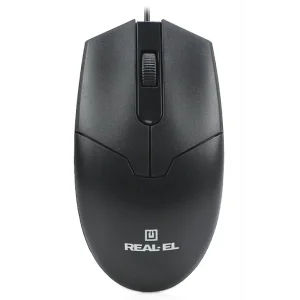 Мышь REAL-EL RM-208 Black USB, EL123200030 UA