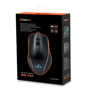 Мышь REAL-EL RM-747 Black USB, EL123200028 UA