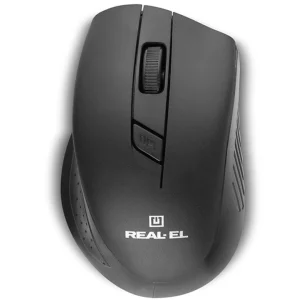 Миша бездротова REAL-EL RM-300 Black/Grey USB, EL123200012 UA