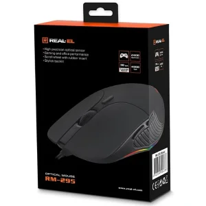 Миша REAL-EL RM-295 Black USB, EL123200031 UA