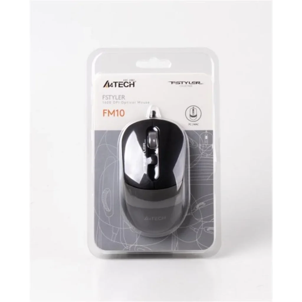 Миша A4Tech FM10 Black/Grey USB, FM10 (Grey) UA
