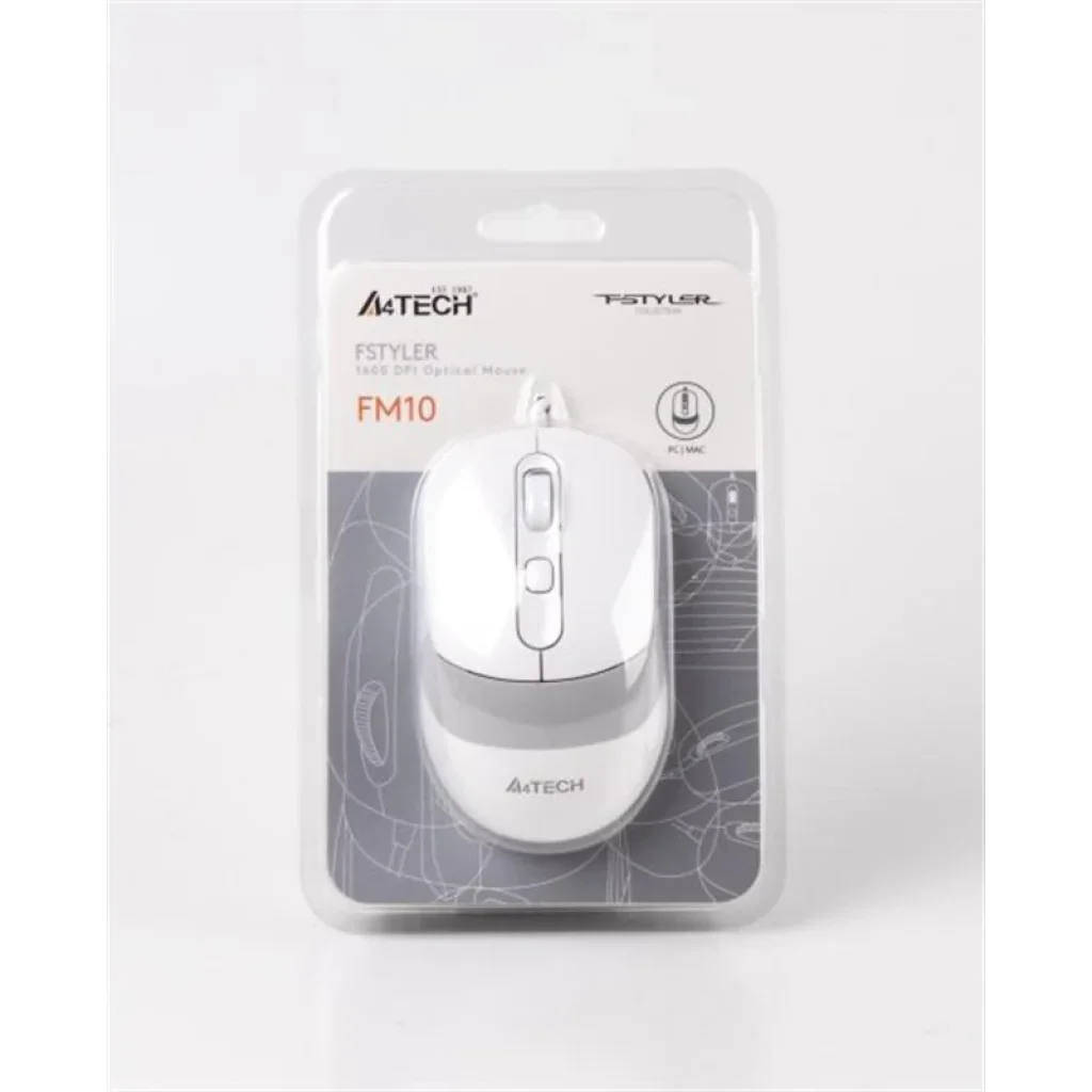 Миша A4Tech FM10 White USB, FM10 (White) UA