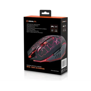 Мышь REAL-EL RM-505 Black USB, EL123200018 UA