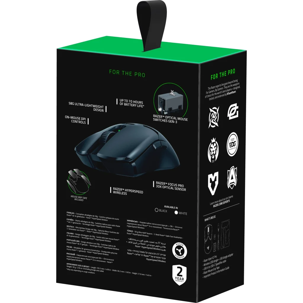 Миша Razer Viper V2 PRO Black (RZ01-04390100-R3G1) Wireless+USB UA