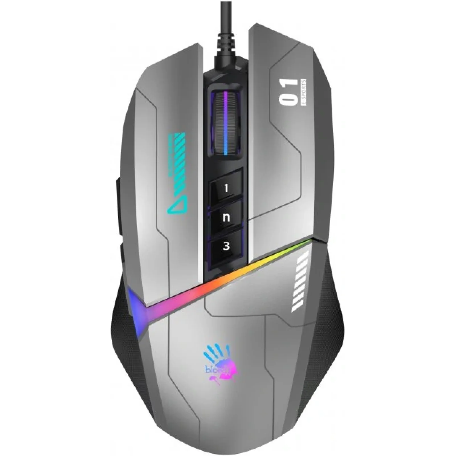 Мышь A4Tech Bloody W60 Max Gun Grey, W60 Max Bloody (Gun Grey) UA