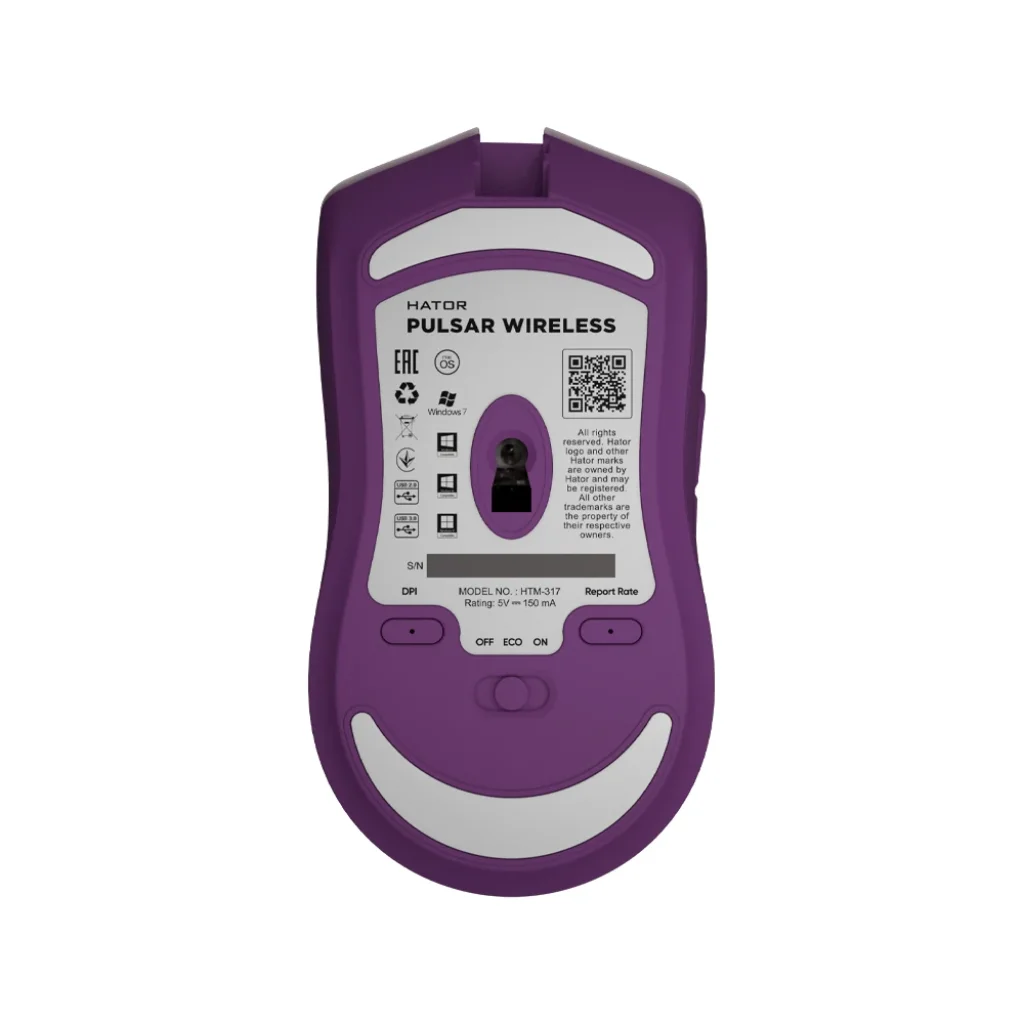 Мышь Hator Pulsar Wireless Lilac (HTM-317) USB UA