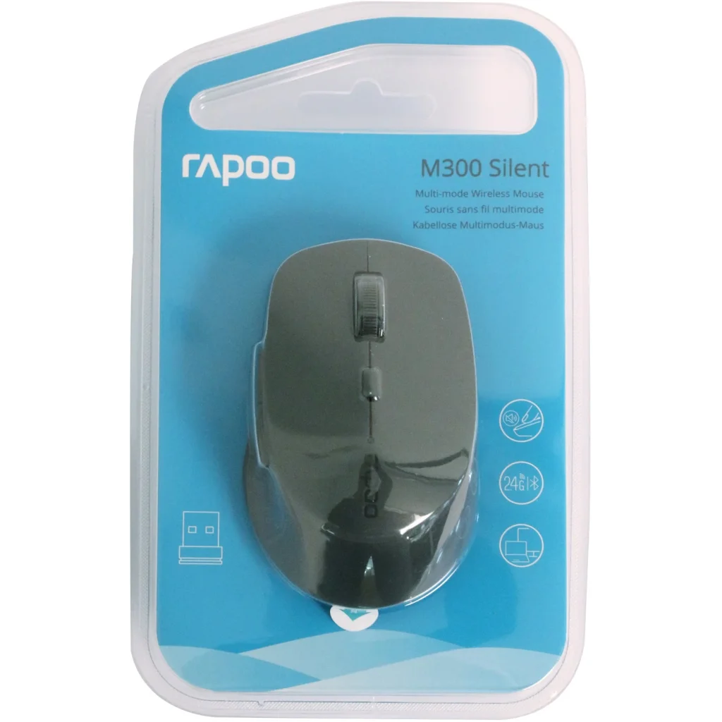 Миша бездротова Rapoo M300 Silent Wireless Multi-Mode Grey UA