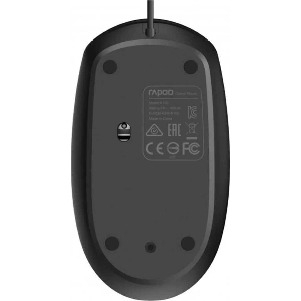 Мышь Rapoo N100 Black USB UA