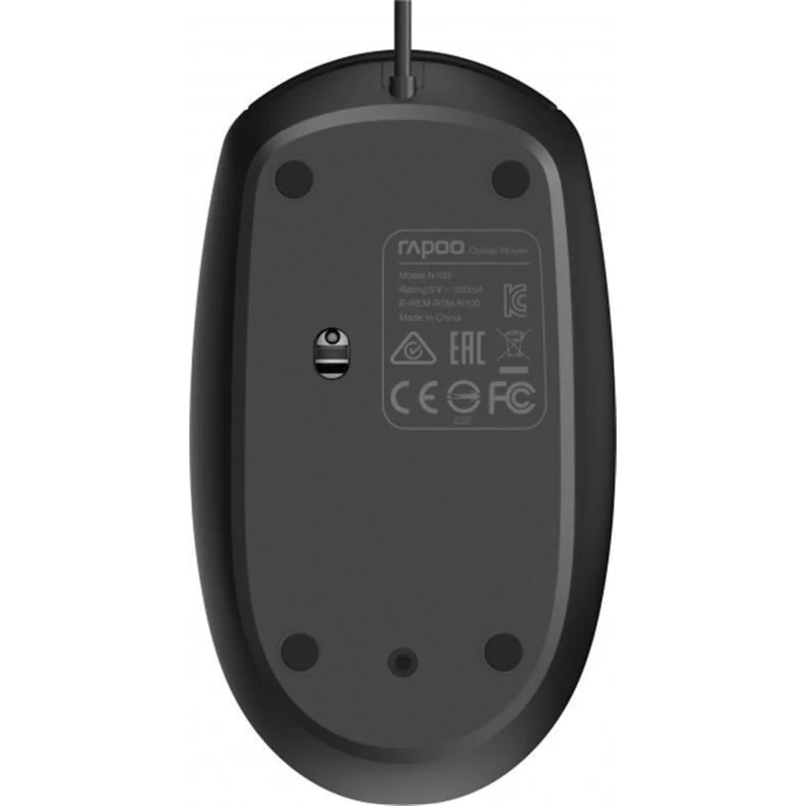 Мышь Rapoo N100 Black USB UA