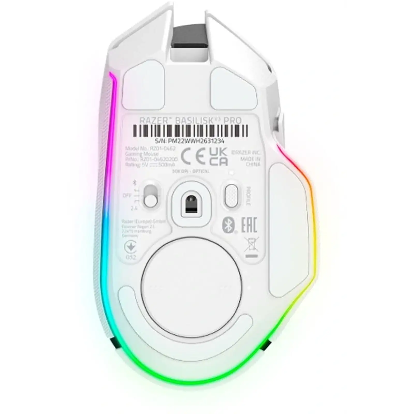Миша Razer Basilisk V3 Pro White (RZ01-04620100-R3G1) USB, RZ01-04620200-R3G1 UA