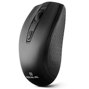 Мышь беспроводная REAL-EL RM-308 Black USB, EL123200033 UA