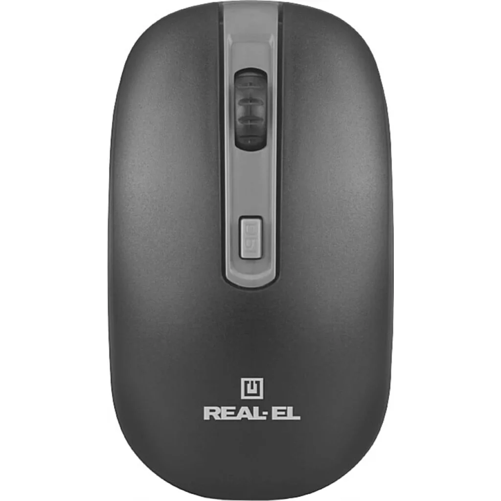 Мышь беспроводная REAL-EL RM-303 Black/Grey USB, EL123200021 UA