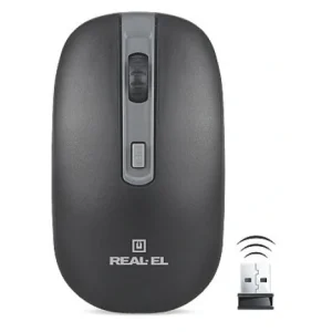 Мышь беспроводная REAL-EL RM-303 Black/Grey USB, EL123200021 UA