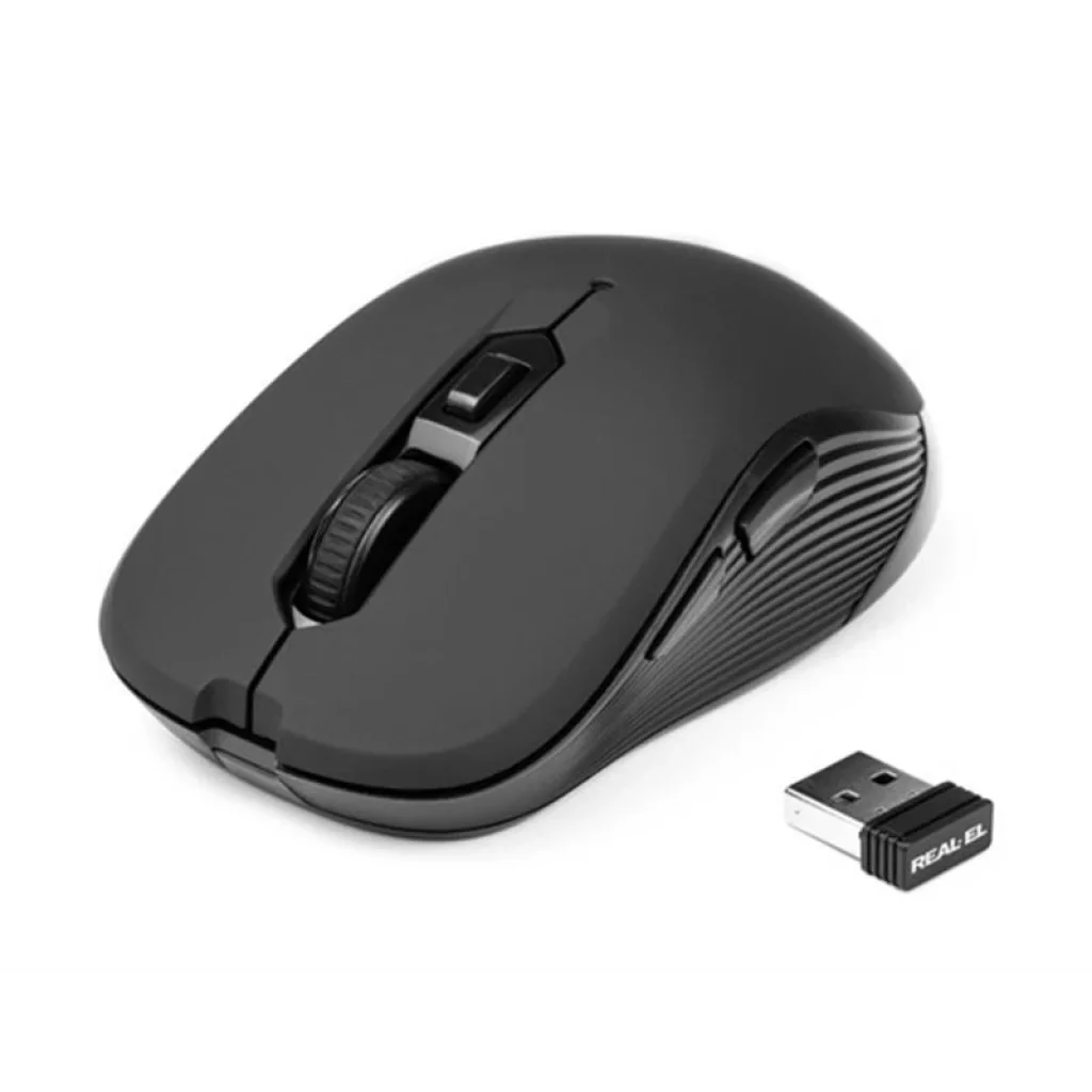 Миша бездротова REAL-EL RM-330 Black USB, EL123200035 UA