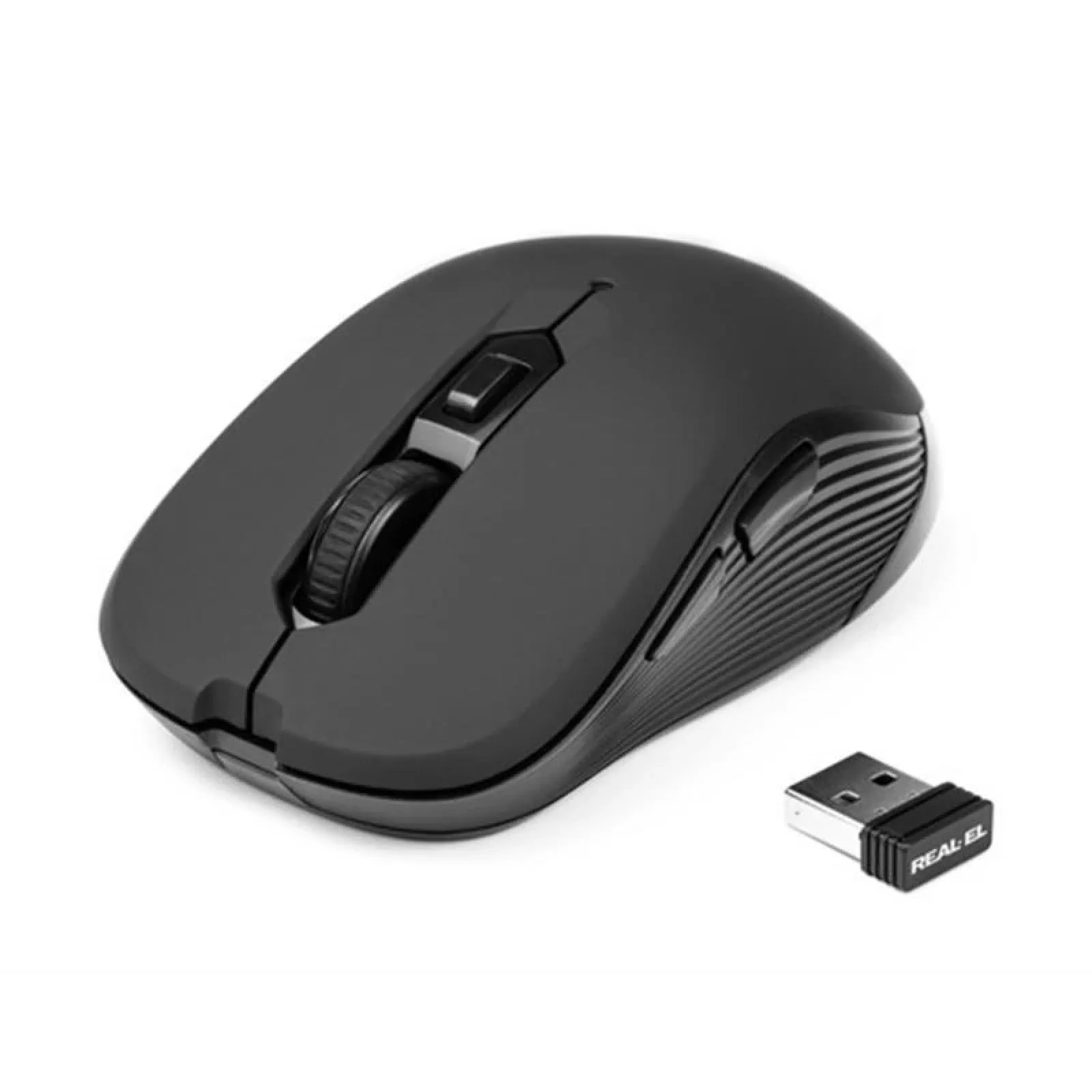 Мышь беспроводная REAL-EL RM-330 Black USB, EL123200035 UA