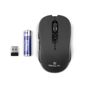 Миша бездротова REAL-EL RM-330 Black USB, EL123200035 UA