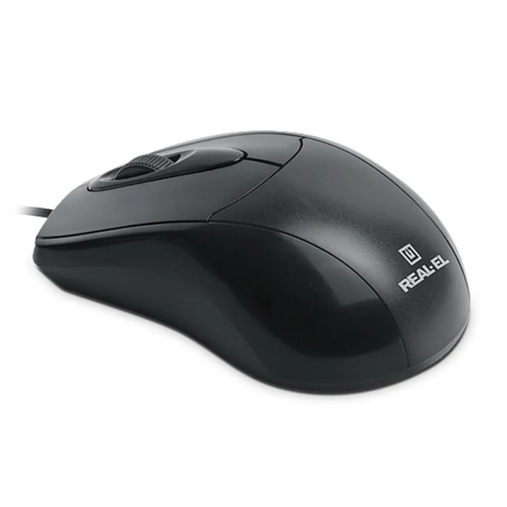 Мышь REAL-EL RM-207 Black USB, EL123200015 UA