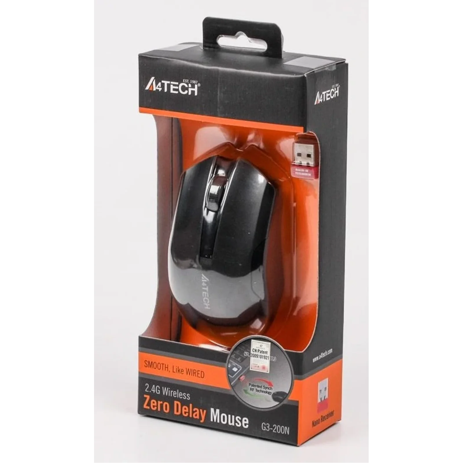 Миша бездротова A4Tech G3-200N Black USB V-Track, G3-200N (Black) UA
