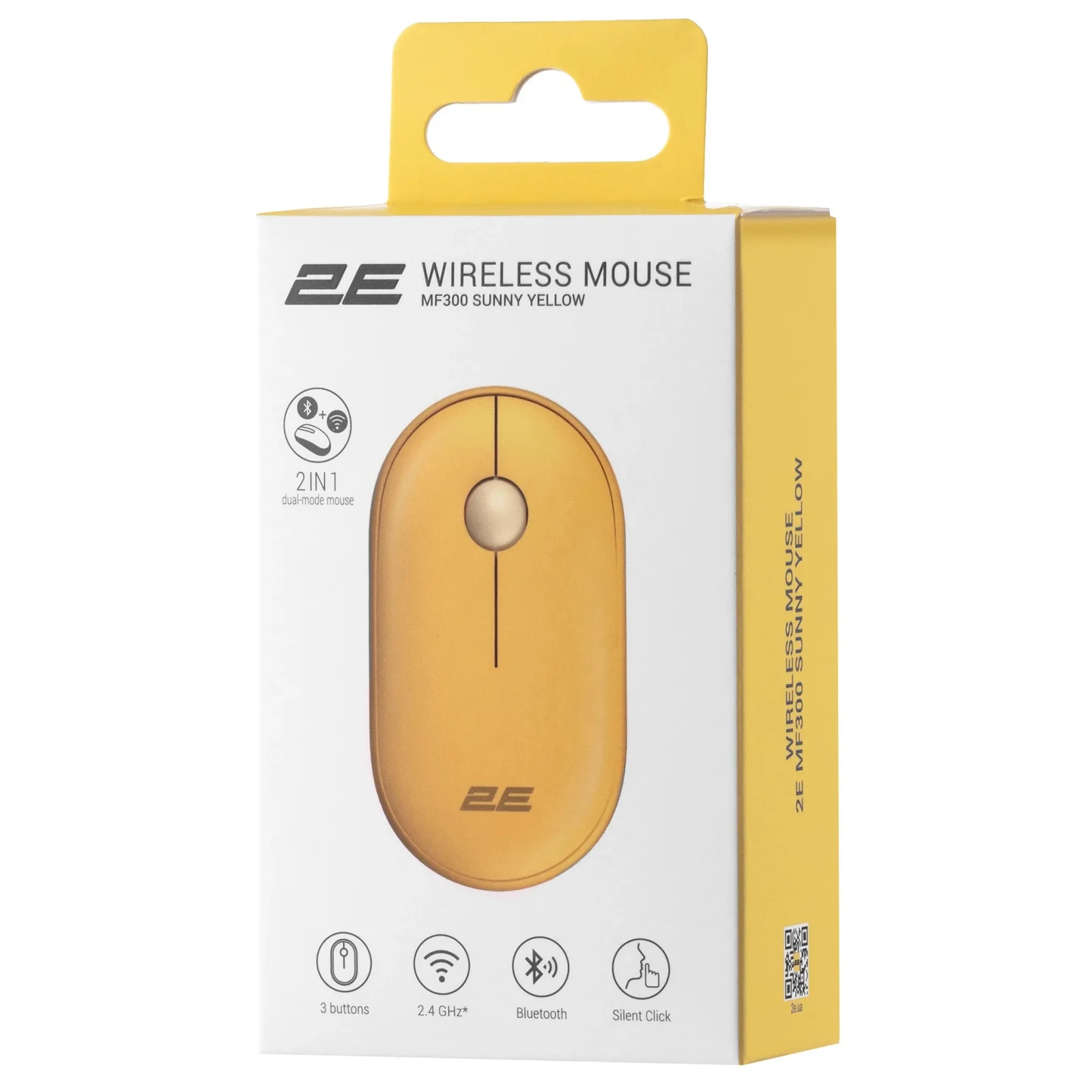 Мышь беспроводная 2E MF300 Silent WL BT Sunny yellow (2E-MF300WYW) UA