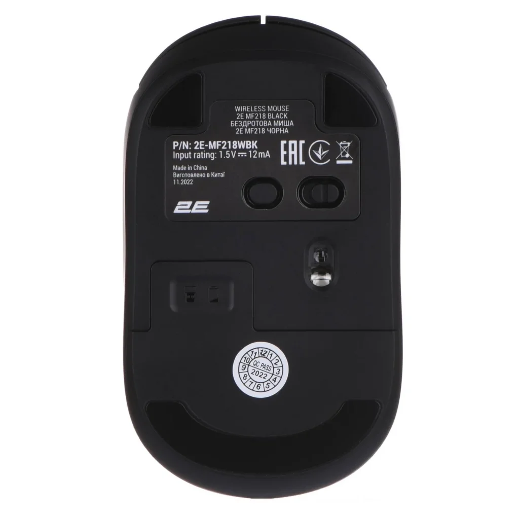 Мышь беспроводная 2E MF218 Silent WL BT Black (2E-MF218WBK) USB UA