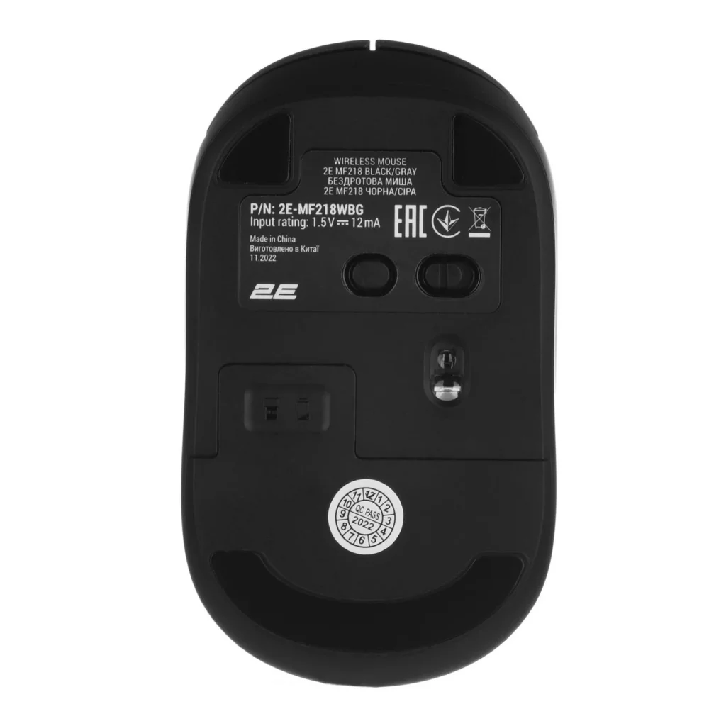 Мышь беспроводная 2E MF218 Silent Black/Gray (2E-MF218WBG) UA