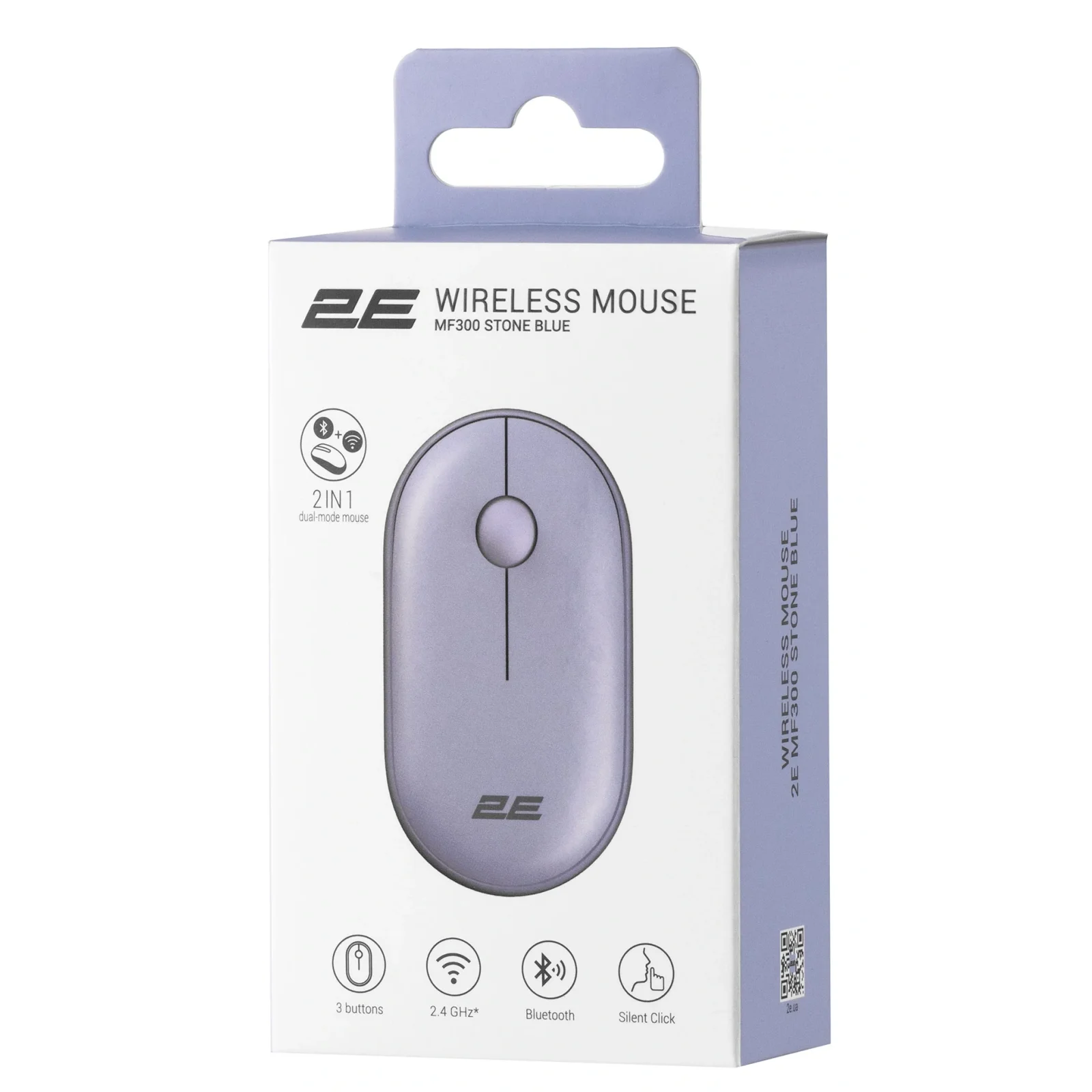 Мышь беспроводная 2E MF300 Silent WL BT Stone blue (2E-MF300WBL) USB UA